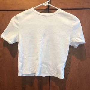 Topshop white cropped tee